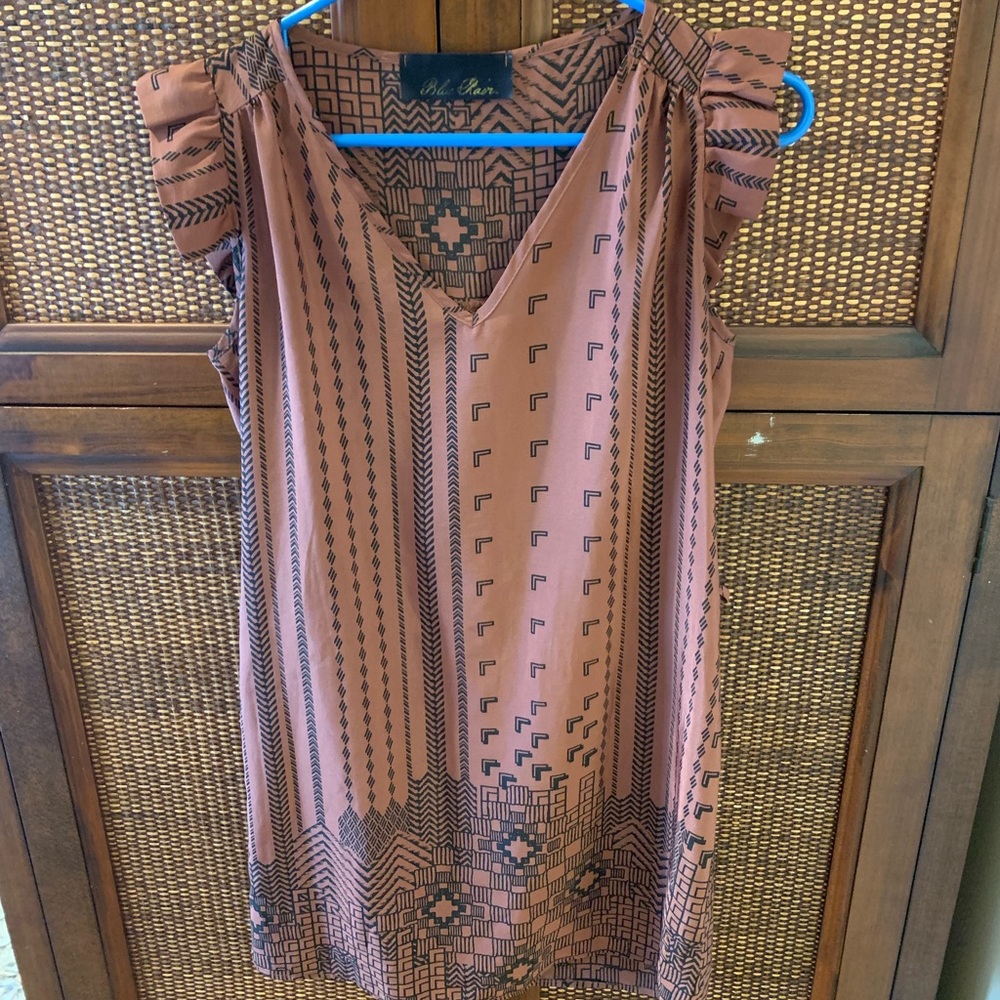 Brown printed dress
